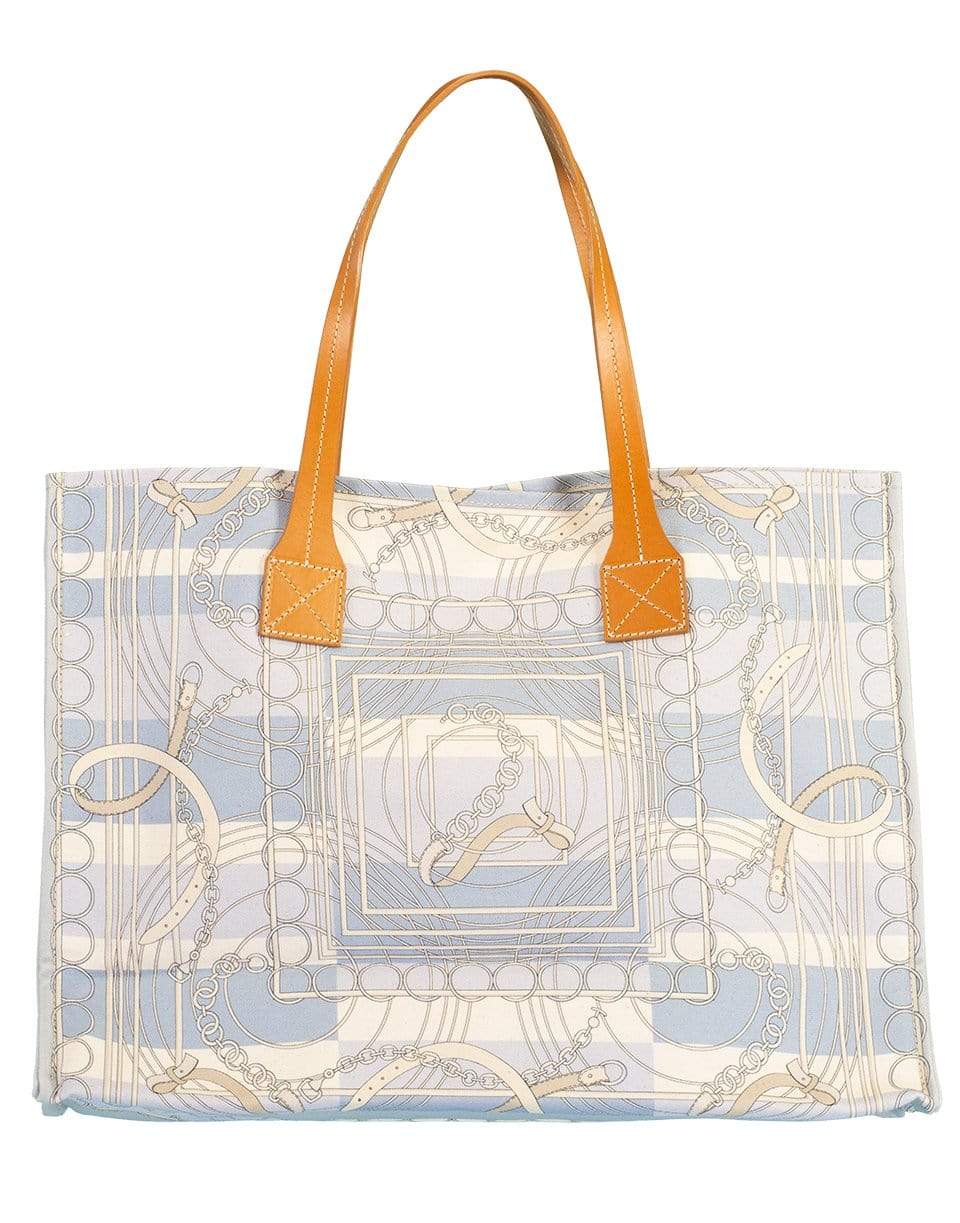 RANI ARABELLA-Venezia Print Canvas Tote Bag-BLUE