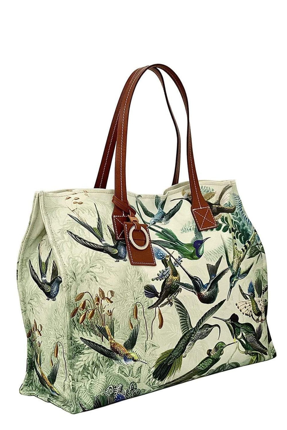RANI ARABELLA-Medium Hummingbird Tote-GREEN