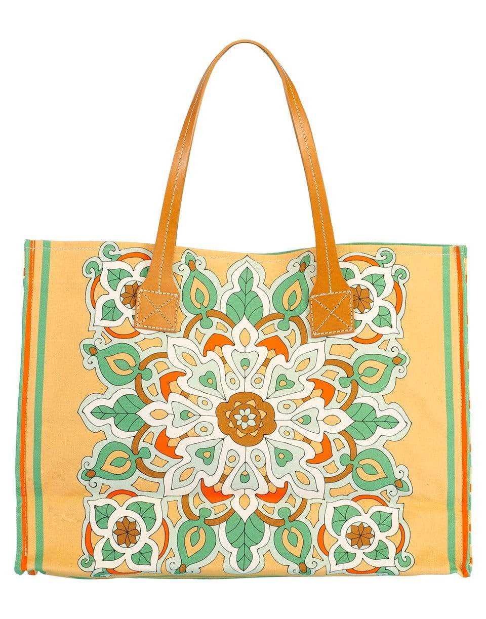 RANI ARABELLA-Savoia Print Canvas Tote Bag-MELON