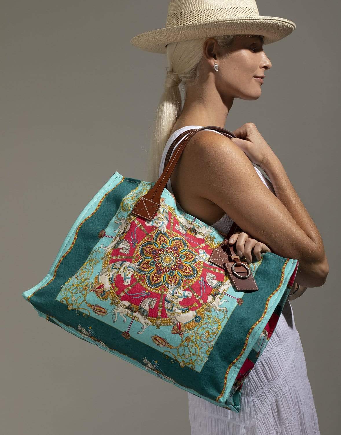 RANI ARABELLA-Medium Toy Tote-TURQ
