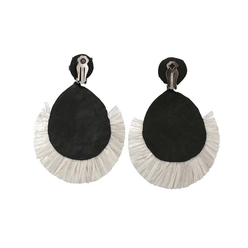 RANJANA KHAN-Turqoise And Ivory Earrings-TURQ/IVR