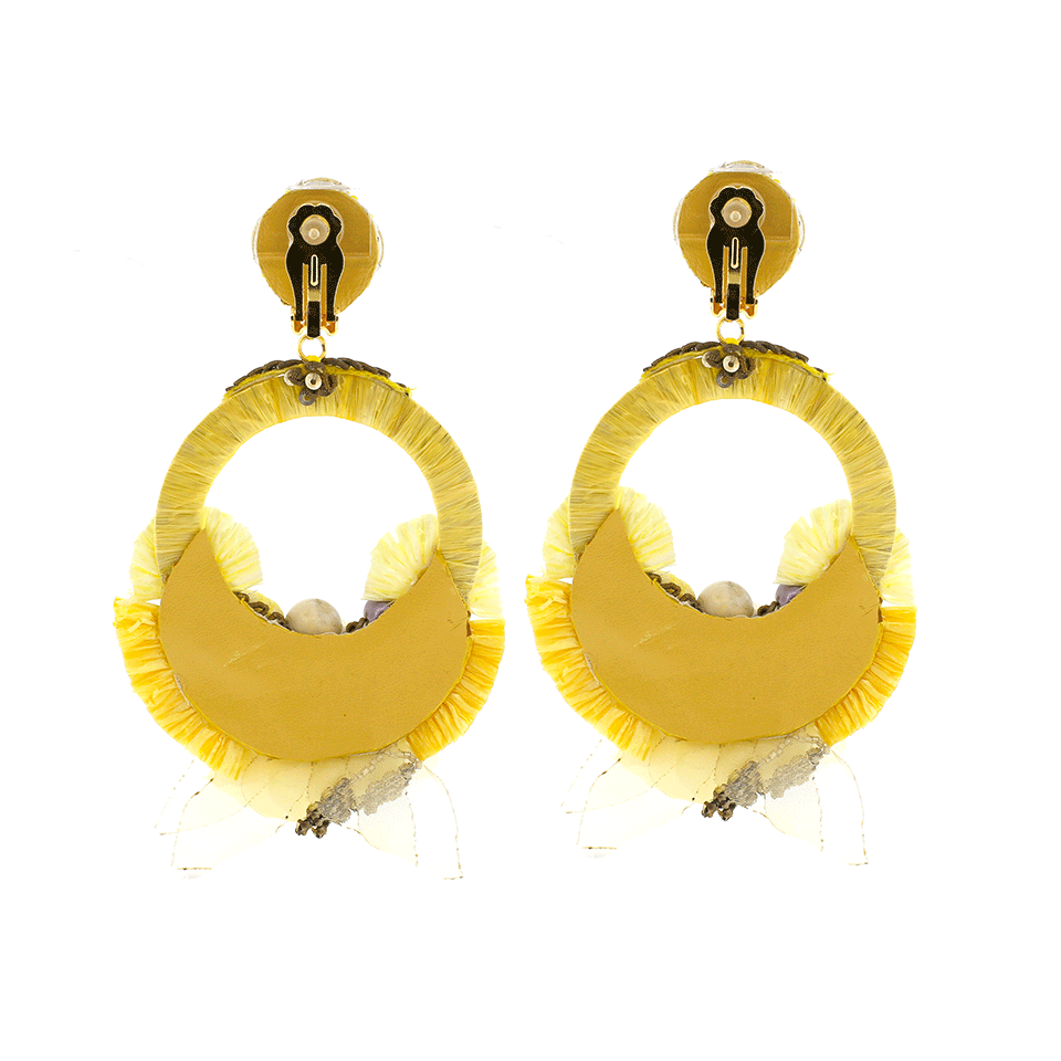 RANJANA KHAN-Yellow Earrings-YELLOW
