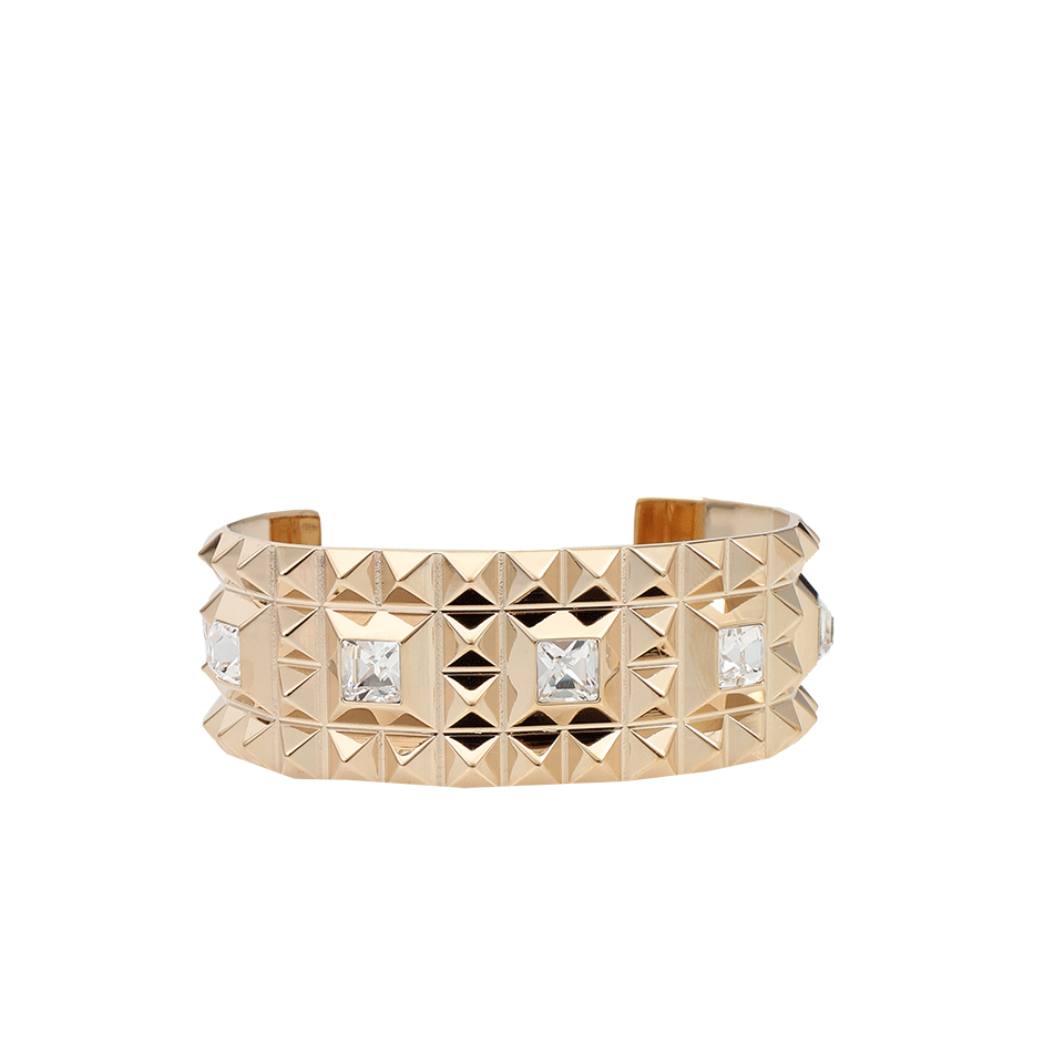 REBECCA-Small Swarovski Element Studded Cuff-BRONZE