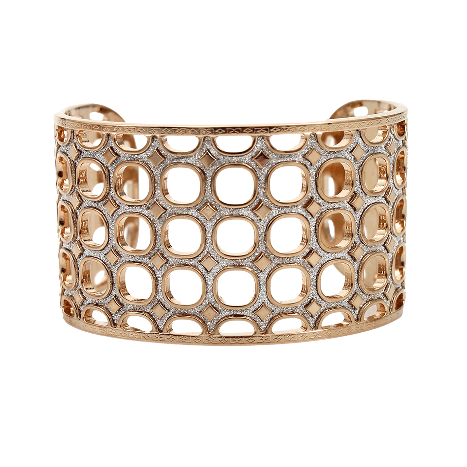REBECCA-Small Perforated Glam Cuff-GOLD