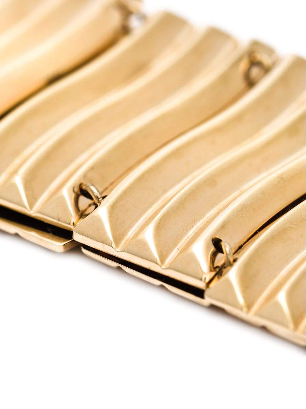 REBECCA-Wavy Flat Bracelet-GOLD