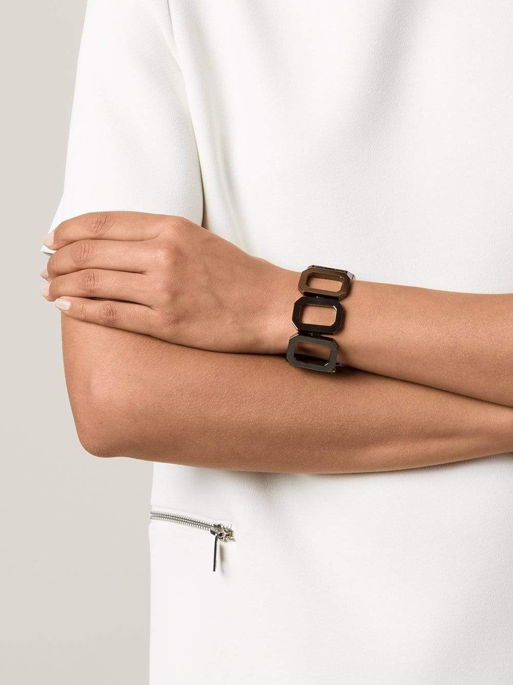 REBECCA-Elizabeth Square Chunky Bracelet-GUNMETAL