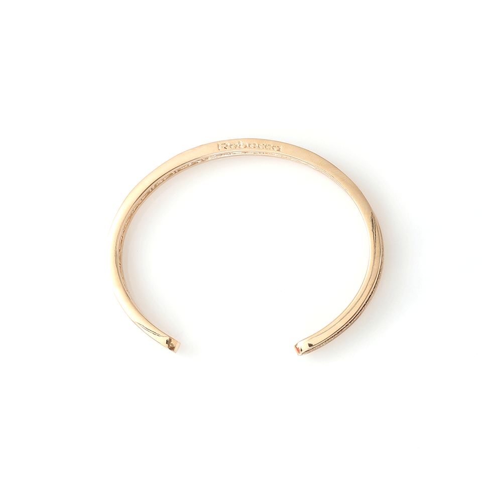 REBECCA-Small Crystal Pave Cuff-GOLD