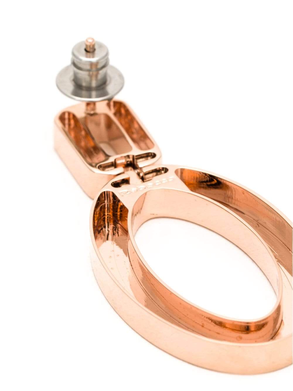 REBECCA-Elizabeth Circle Drop Earrings-COPPER