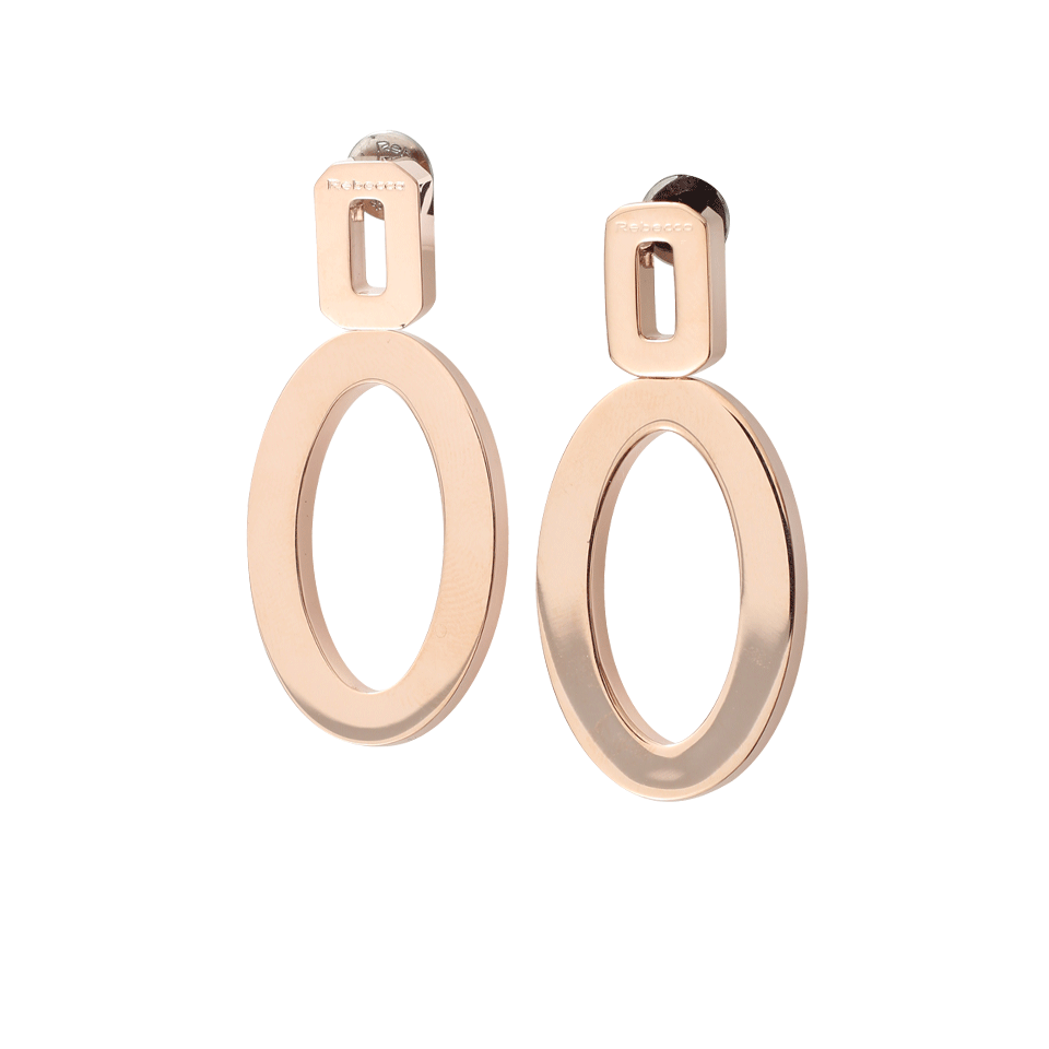 REBECCA-Elizabeth Circle Drop Earrings-COPPER