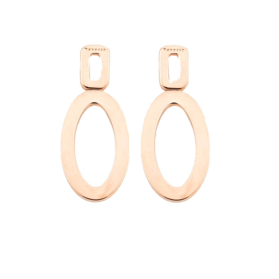 REBECCA-Elizabeth Circle Drop Earrings-GOLD