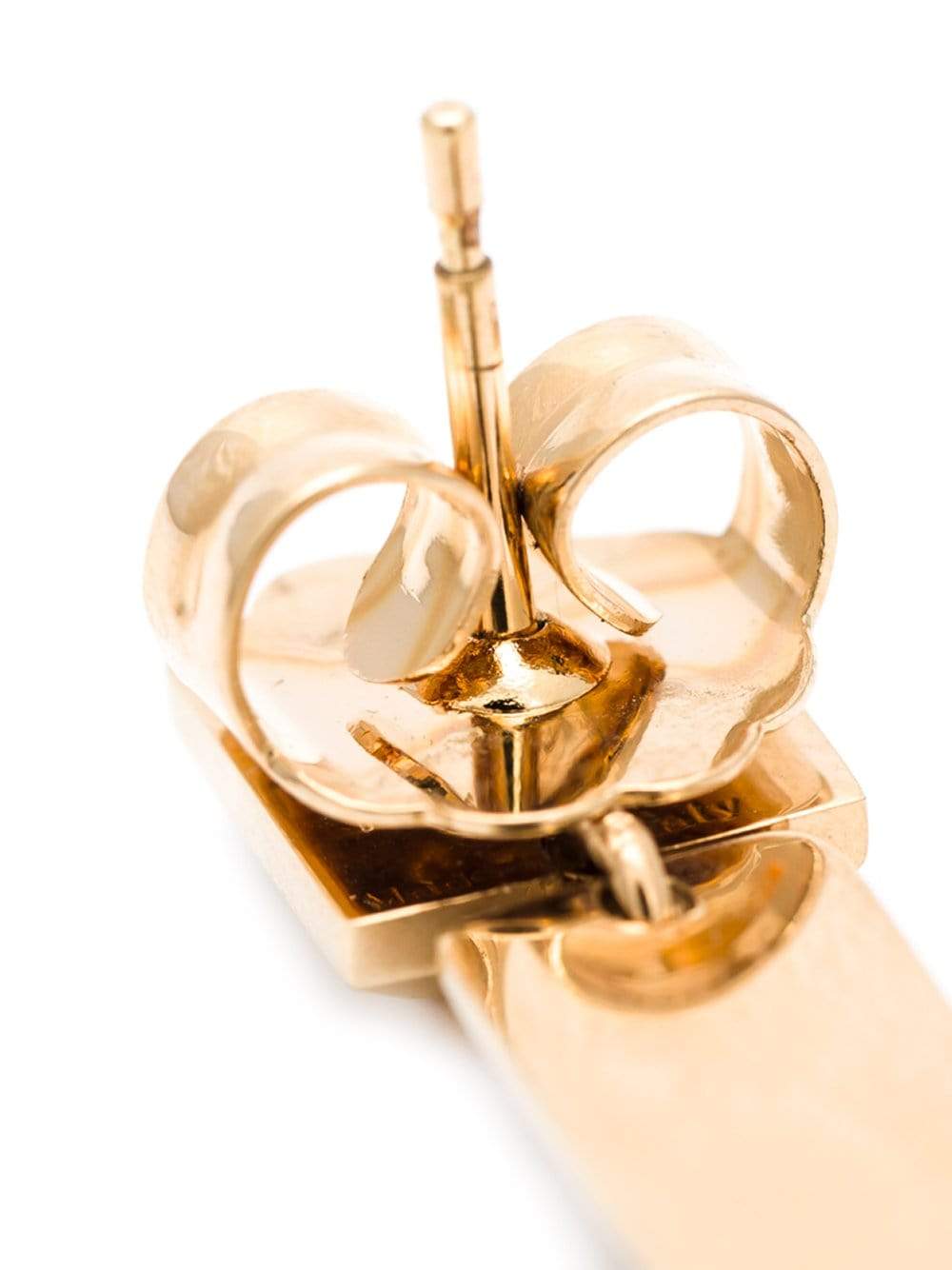 REBECCA-Single Wave Crystal Earrings-GOLD