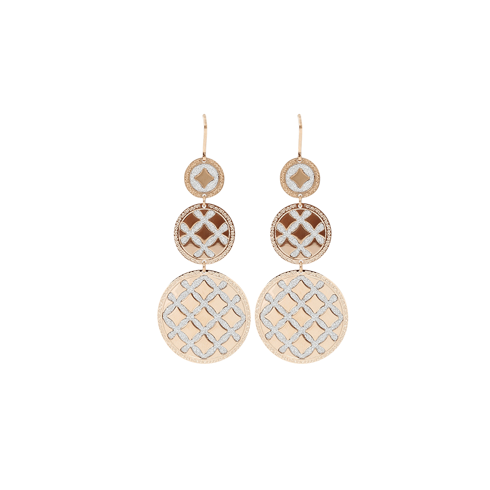 REBECCA-Three Circle Drop Earrings-GOLD