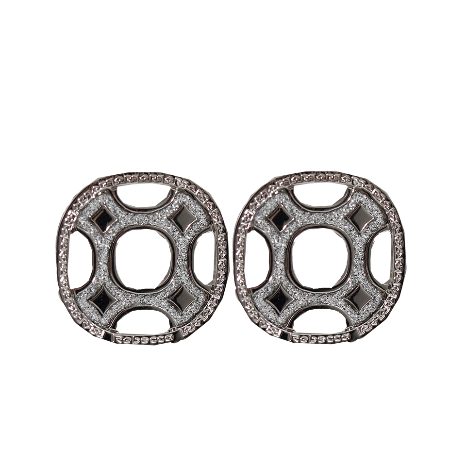 REBECCA-Perforated Glam Earrings-SILVER