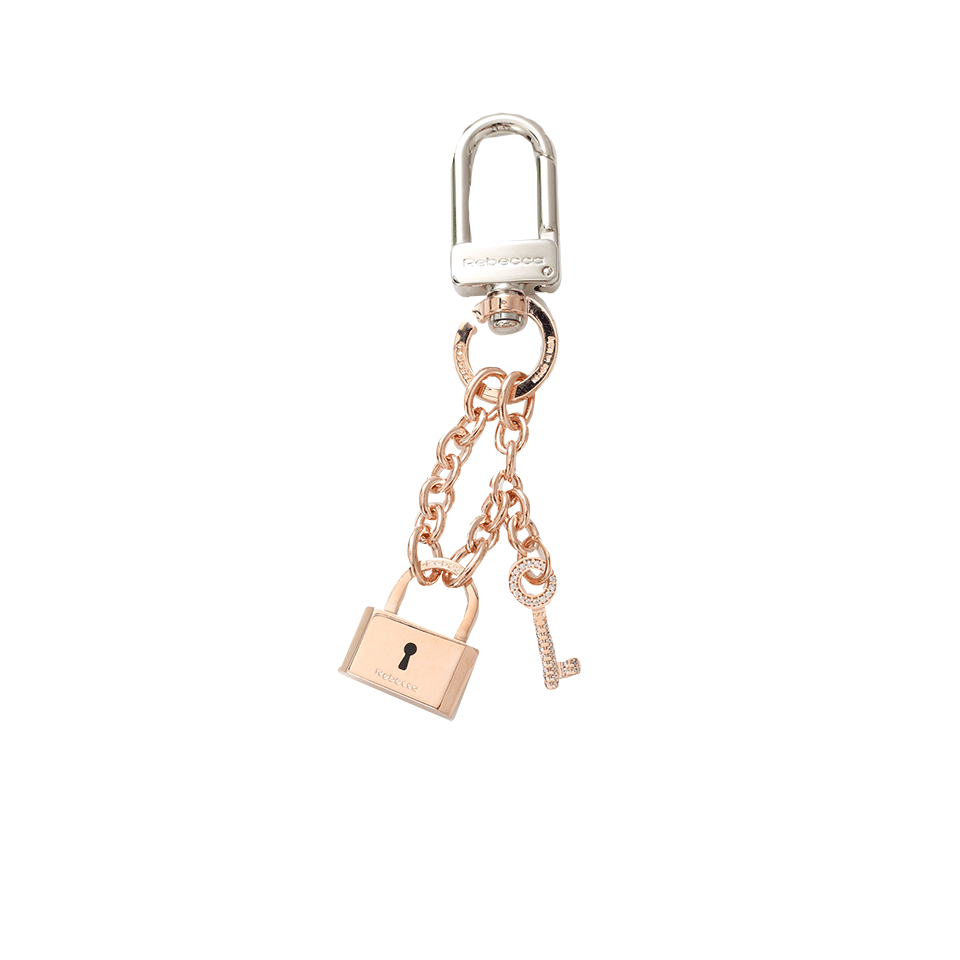 REBECCA-Key Chain With Lock-GLD/SLVR