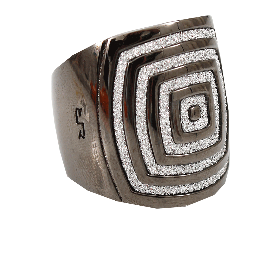 REBECCA-Square Swarovski Crystal Glam Ring-BRONZE