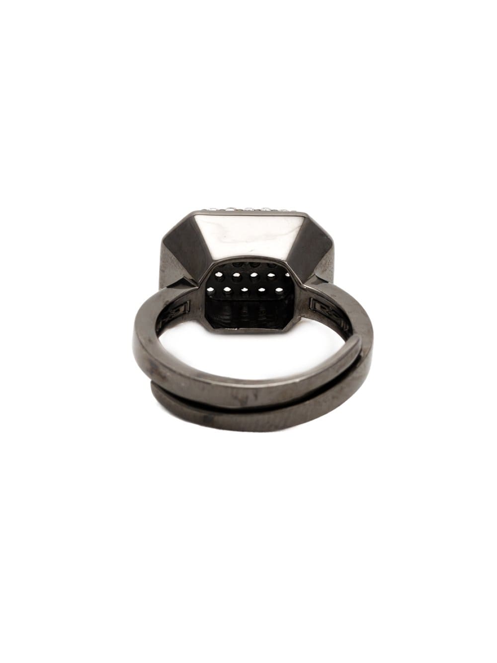 REBECCA-Elizabeth Crystal Marquis Ring-GUNMETAL