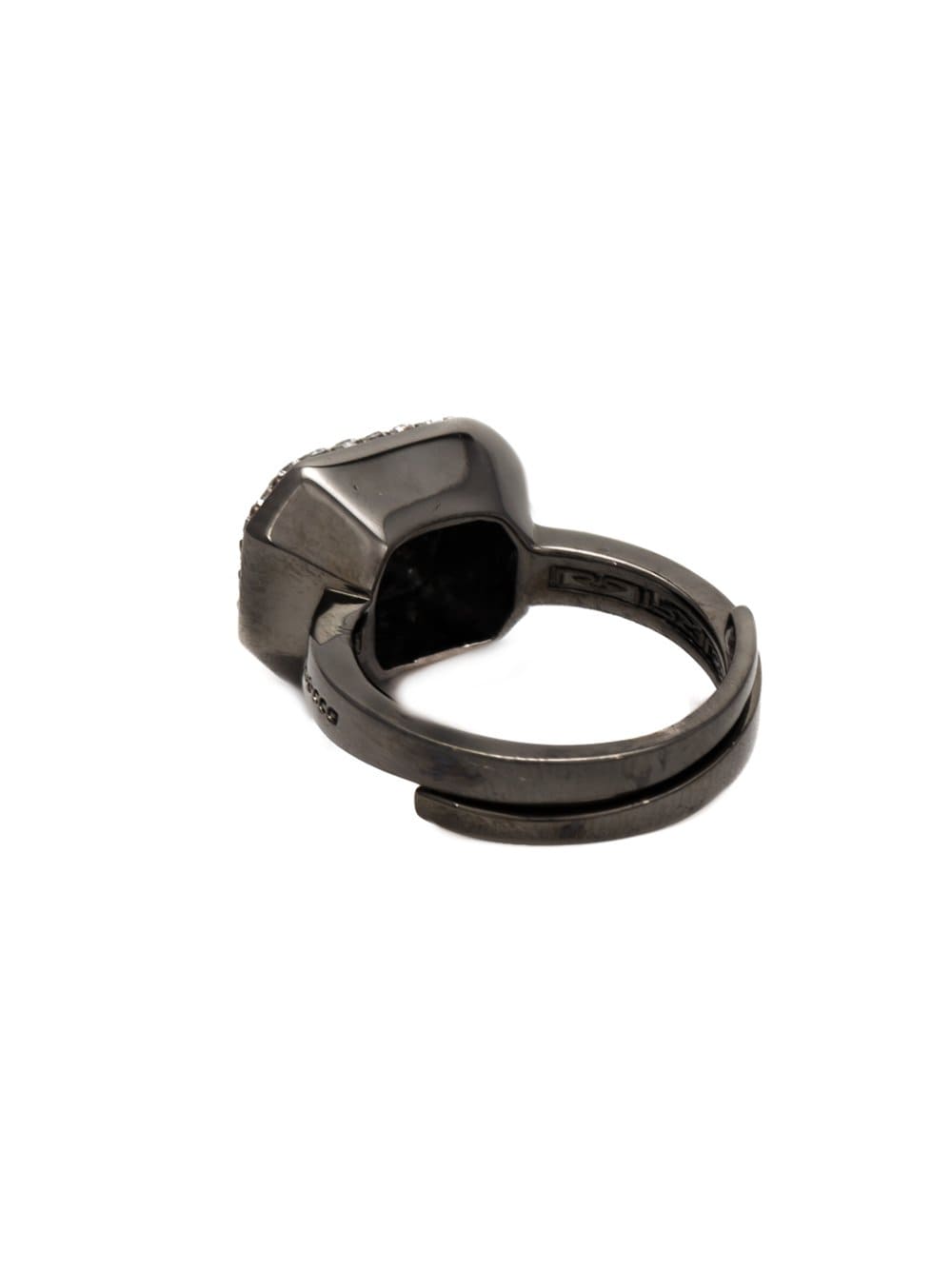 REBECCA-Elizabeth Crystal Marquis Ring-GUNMETAL