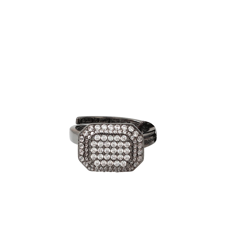 REBECCA-Elizabeth Crystal Marquis Ring-GUNMETAL