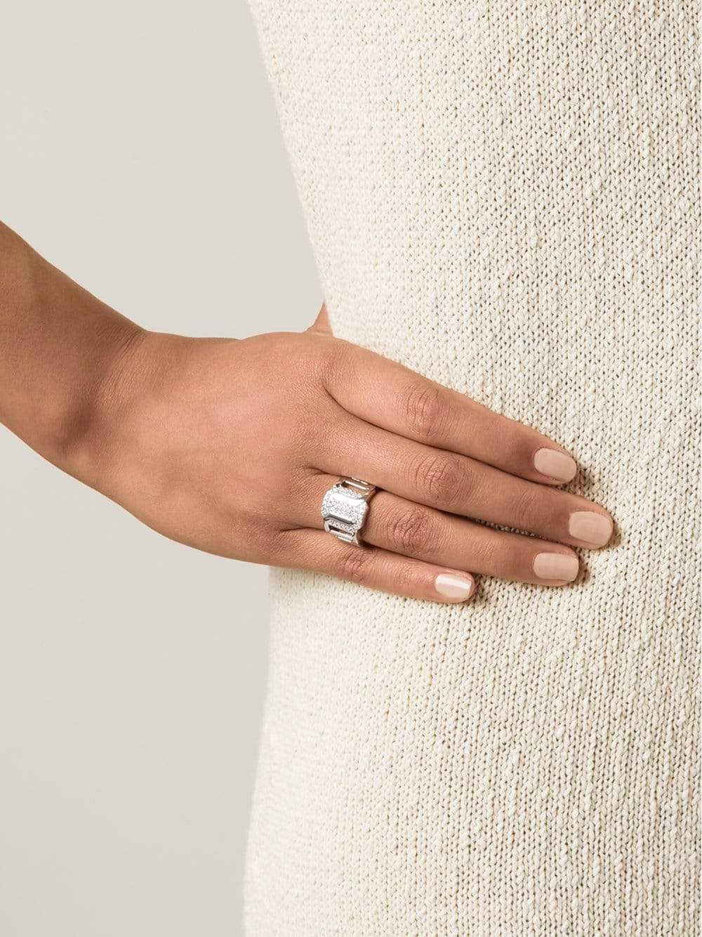 REBECCA-Elizabeth Crystal Multi-Stone Ring-SILVER