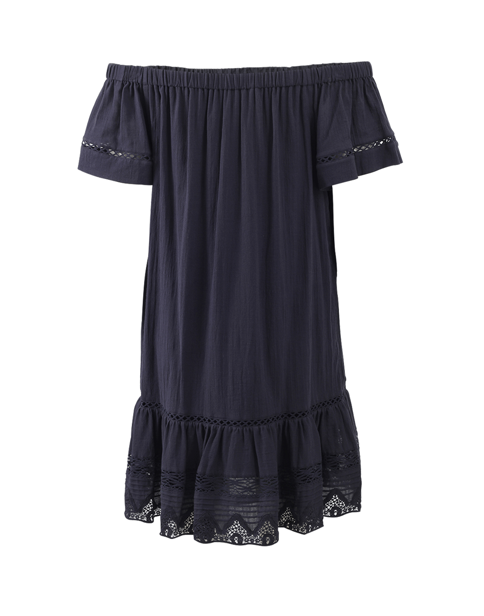 REBECCA TAYLOR-Off-The-Shoulder Dress-