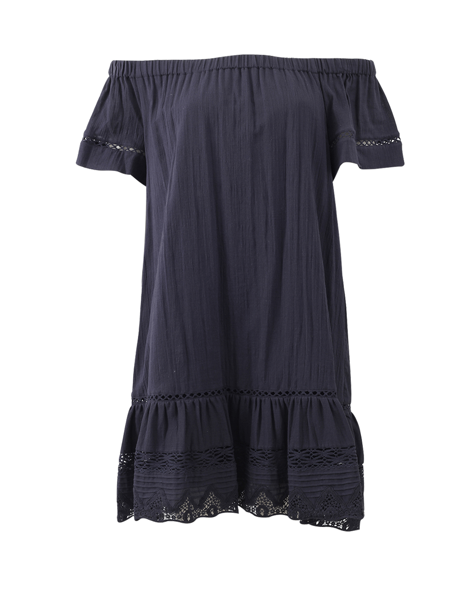 REBECCA TAYLOR-Off-The-Shoulder Dress-