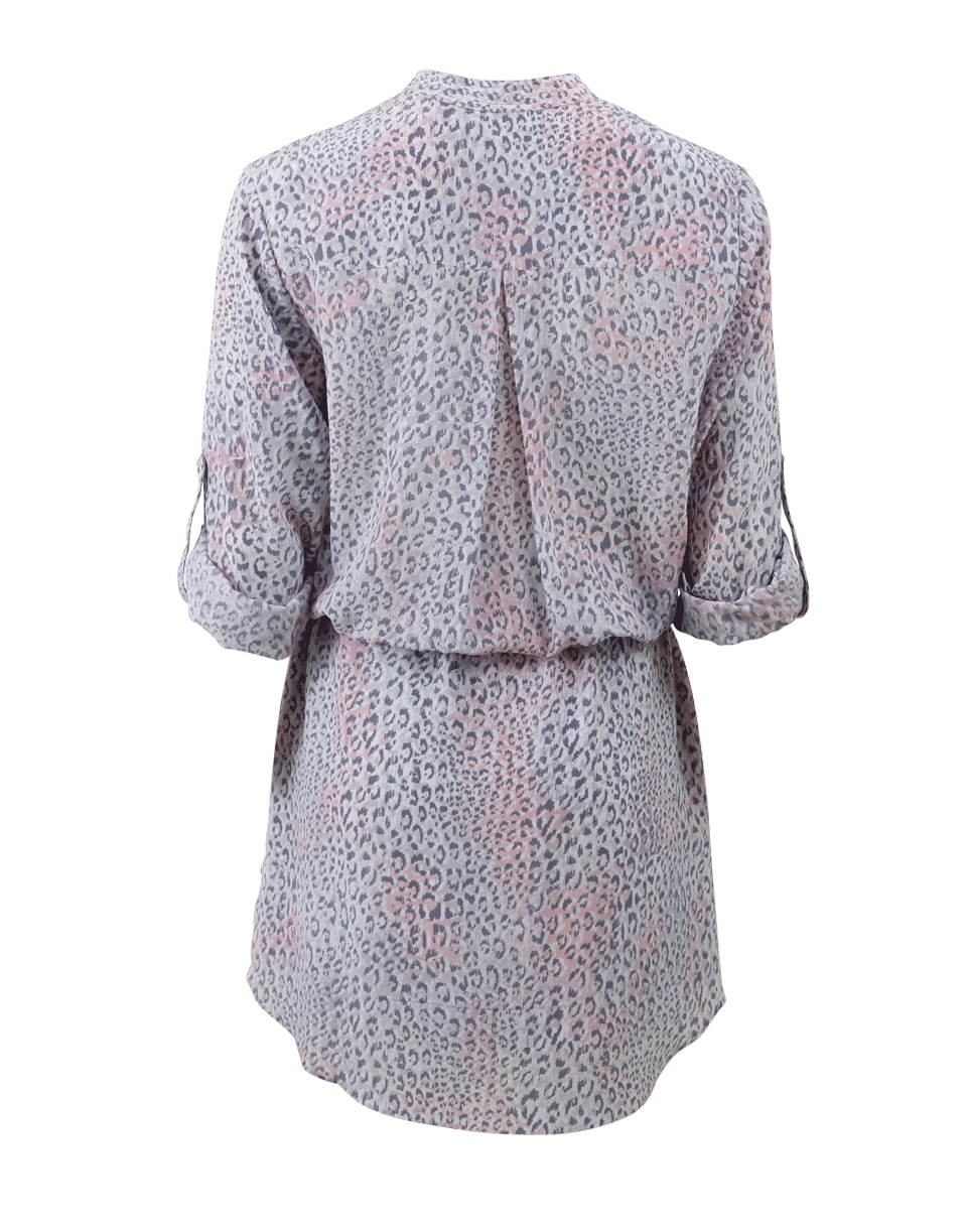 REBECCA TAYLOR-Leopard Fever Shirt Dress-