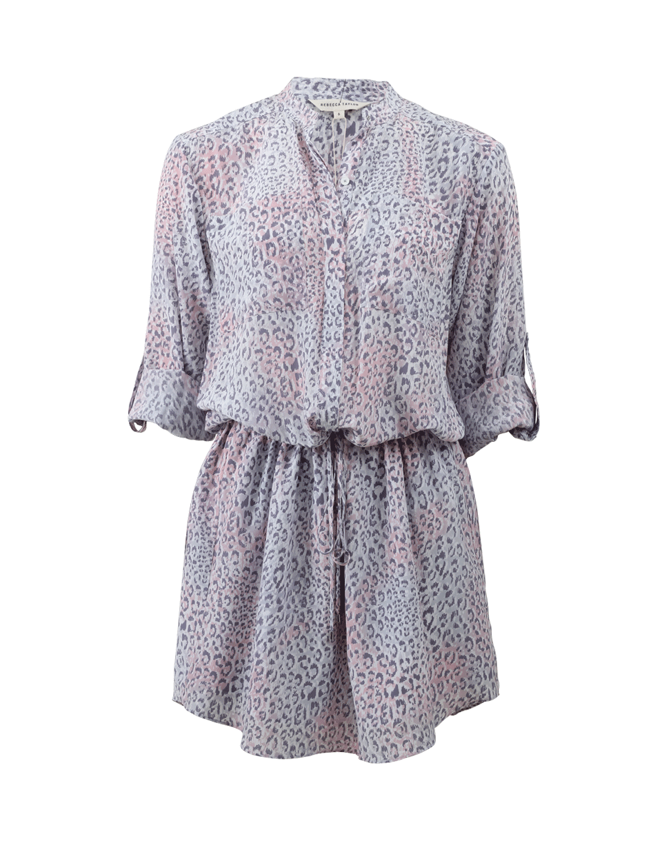 REBECCA TAYLOR-Leopard Fever Shirt Dress-