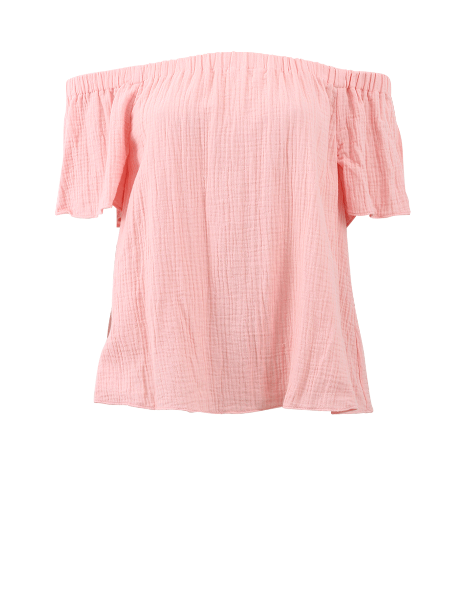 REBECCA TAYLOR-Off-The-Shoulder Gauze Top-