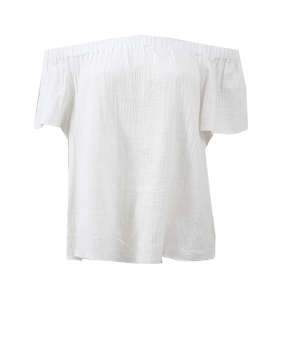 REBECCA TAYLOR-Off-The-Shoulder Gauze Top-