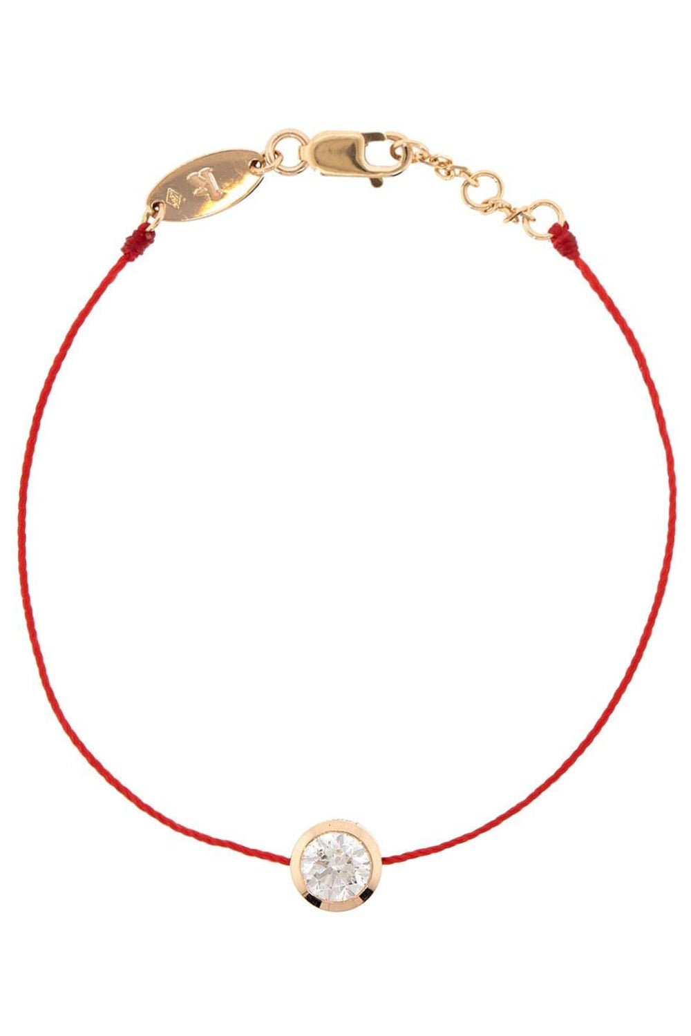 REDLINE-Madly Pure Diamond Red Cord Bracelet-ROSE GOLD