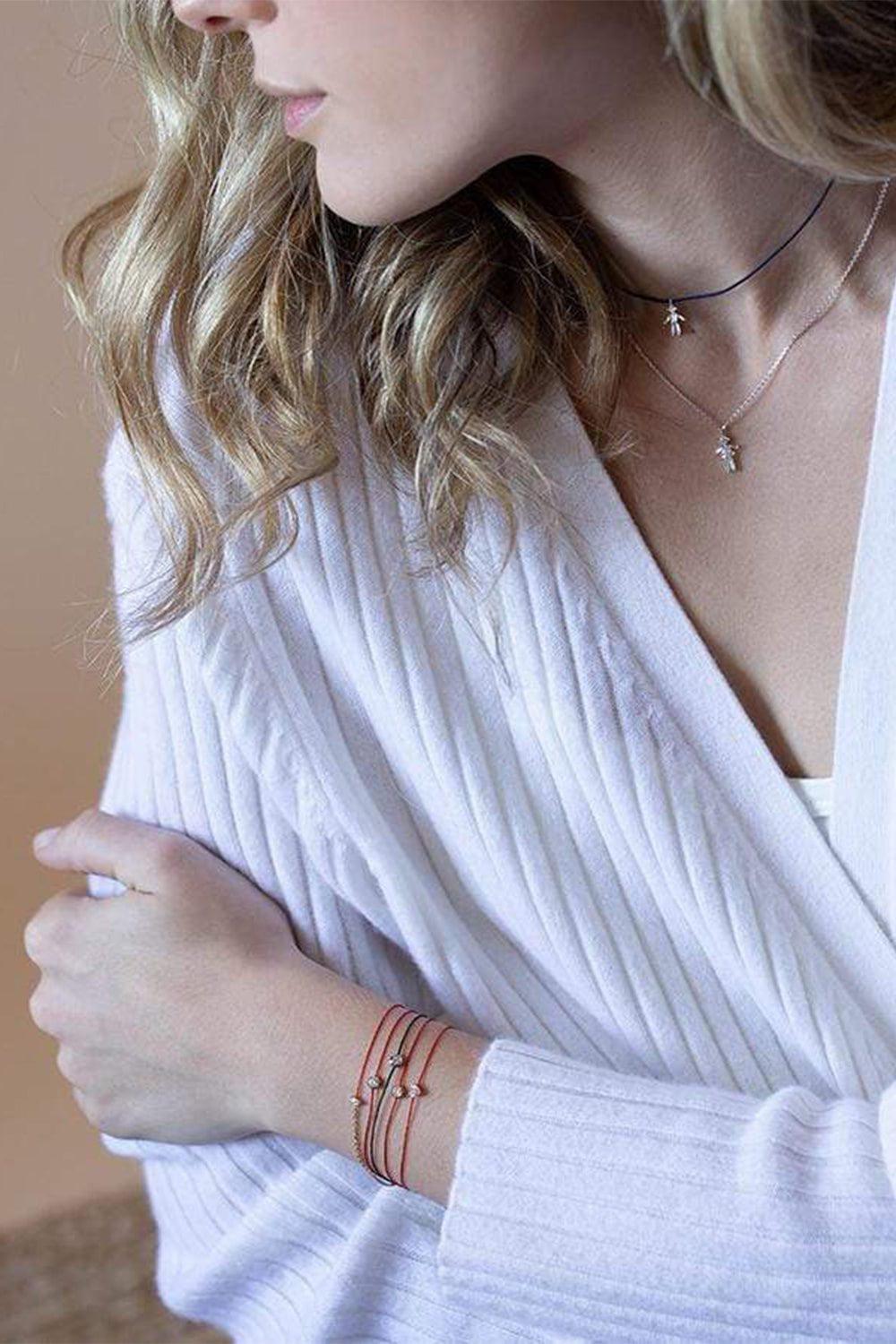 REDLINE-Pure Diamond Black Cord Bracelet-