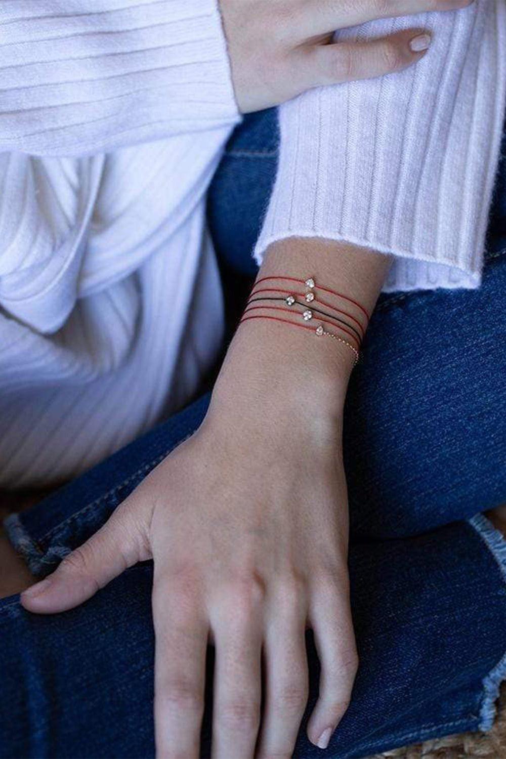 REDLINE-Pure Diamond Black Cord Bracelet-