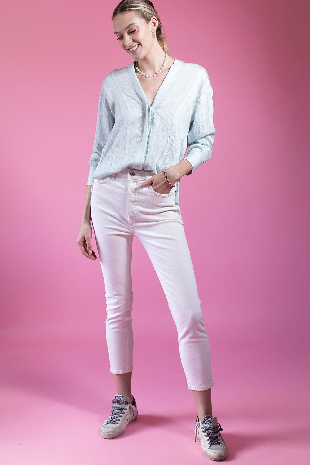 RE/DONE-90s High Rise Ankle Crop-