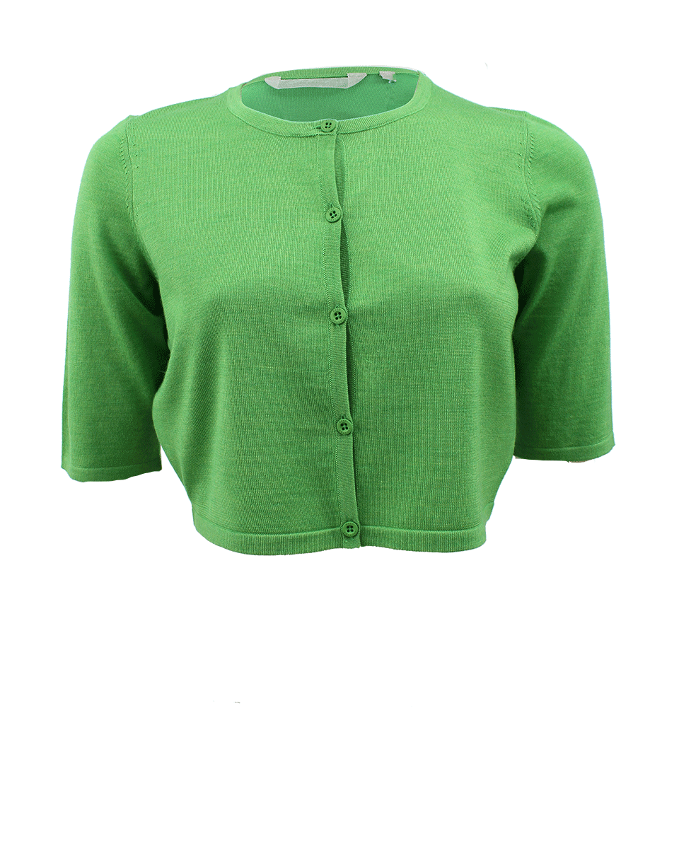 REED KRAKOFF-Crewneck Button Down Bolero-