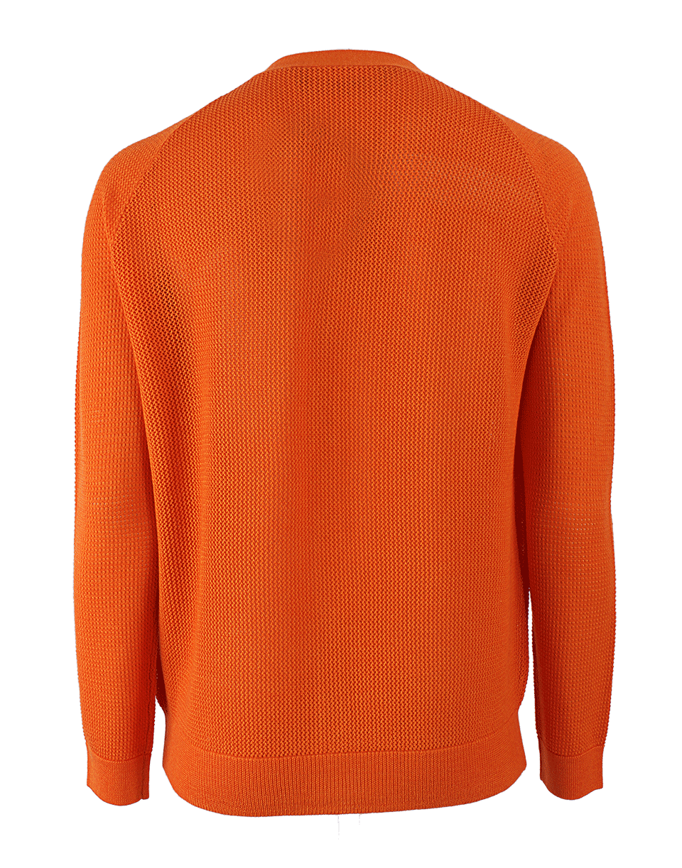 REED KRAKOFF-Waffle Knit V-Neck Cardigan-