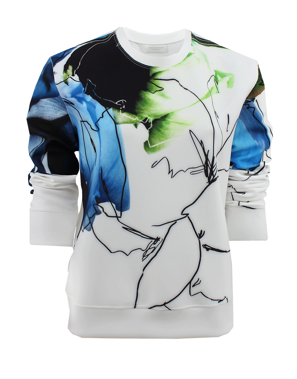 REED KRAKOFF-Long Sleeve Print Pullover-