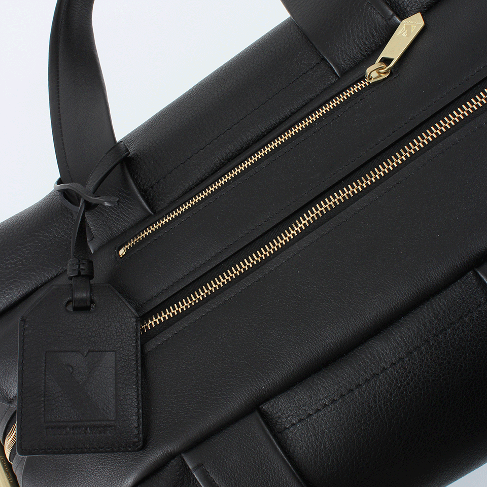 REED KRAKOFF-Atlas Miled Leather Bag-BLACK