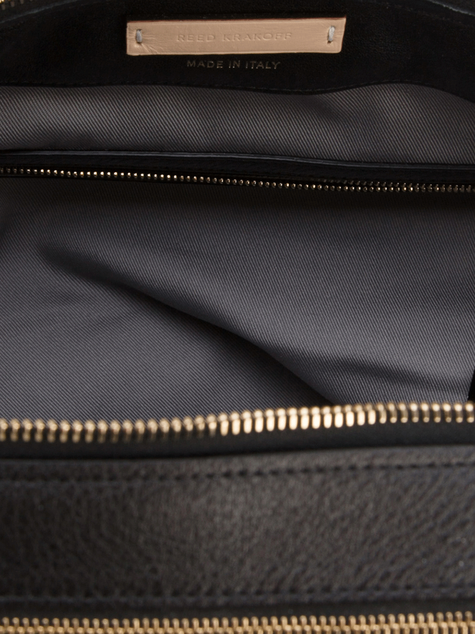 REED KRAKOFF-Atlas Miled Leather Bag-BLACK