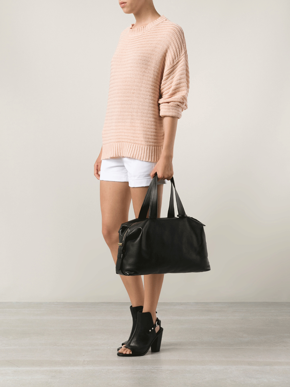 REED KRAKOFF-Atlas Miled Leather Bag-BLACK