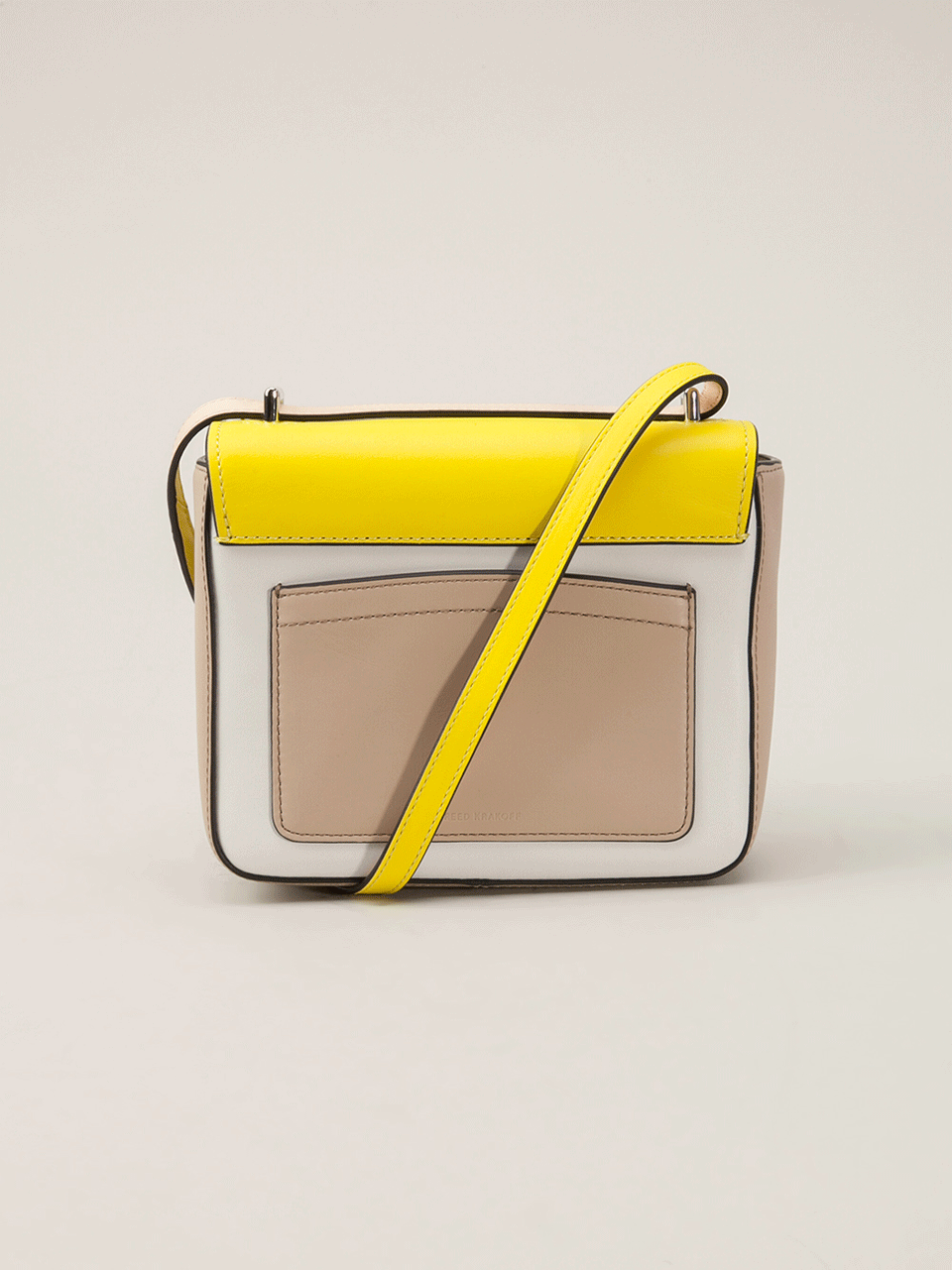 REED KRAKOFF-Mini Colorblock Shoulder Bag-CITR/WHT