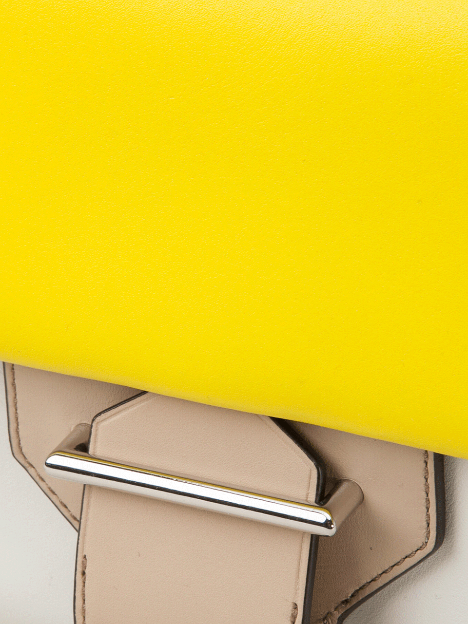 REED KRAKOFF-Mini Colorblock Shoulder Bag-CITR/WHT