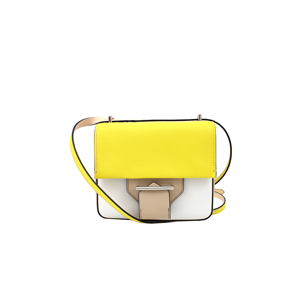 REED KRAKOFF-Mini Colorblock Shoulder Bag-CITR/WHT