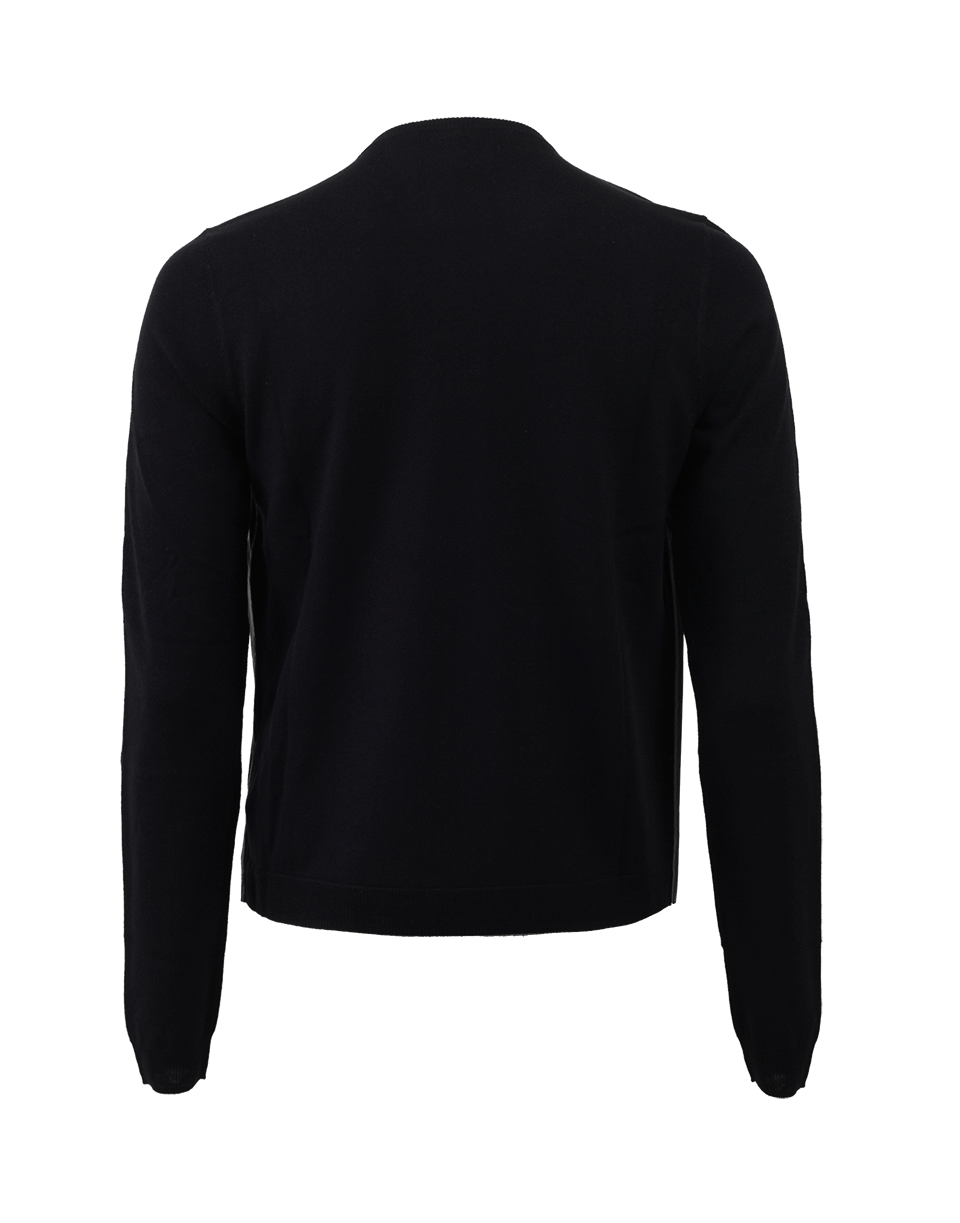 RENE LEZARD-Knit And Leather Cardigan-