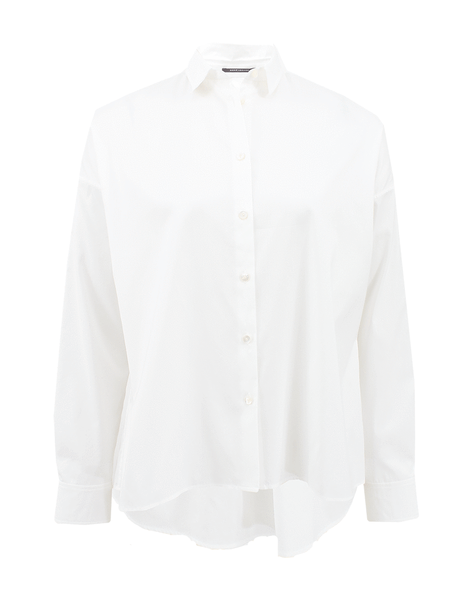 RENE LEZARD-Three-Quarter Sleeve Boxy Button Down-