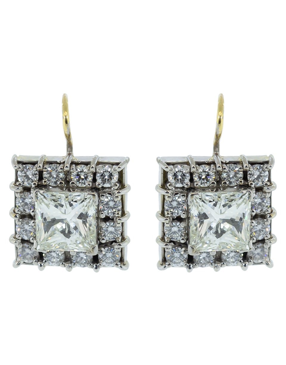 RENEE LEWIS-Antique Diamond Earrings-WHITE GOLD