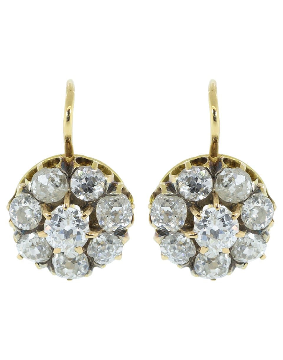 RENEE LEWIS-Rose Cut Diamond Earrings-YELLOW GOLD