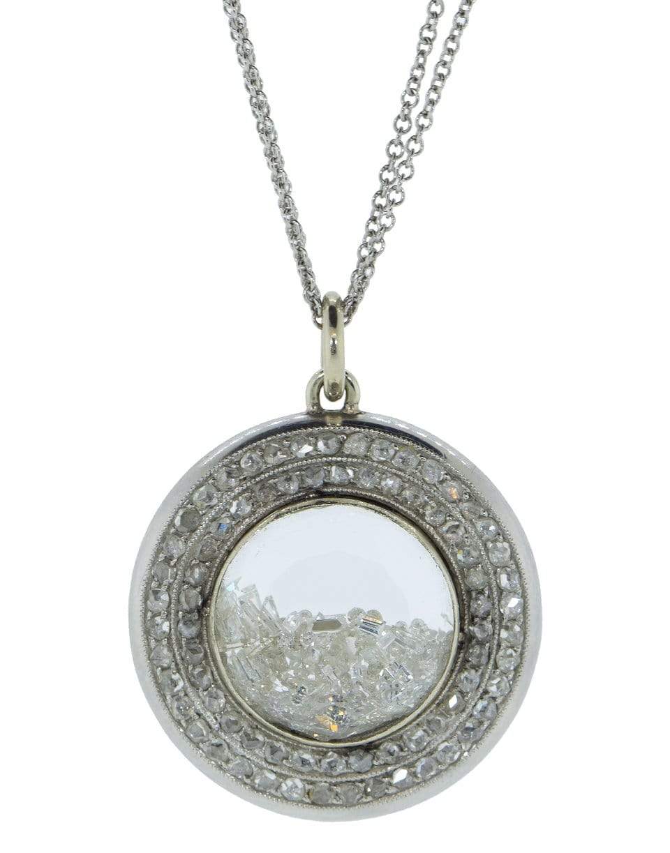 RENEE LEWIS-Small Diamond Shake Necklace-PLATINUM