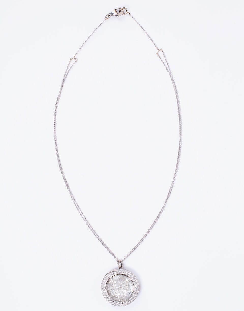 RENEE LEWIS-Diamond Shake Necklace-WHITE GOLD