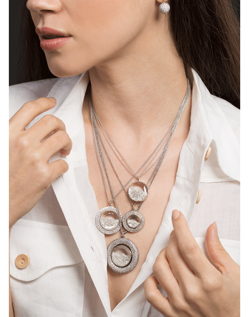 RENEE LEWIS-Diamond Shake Necklace-WHITE GOLD