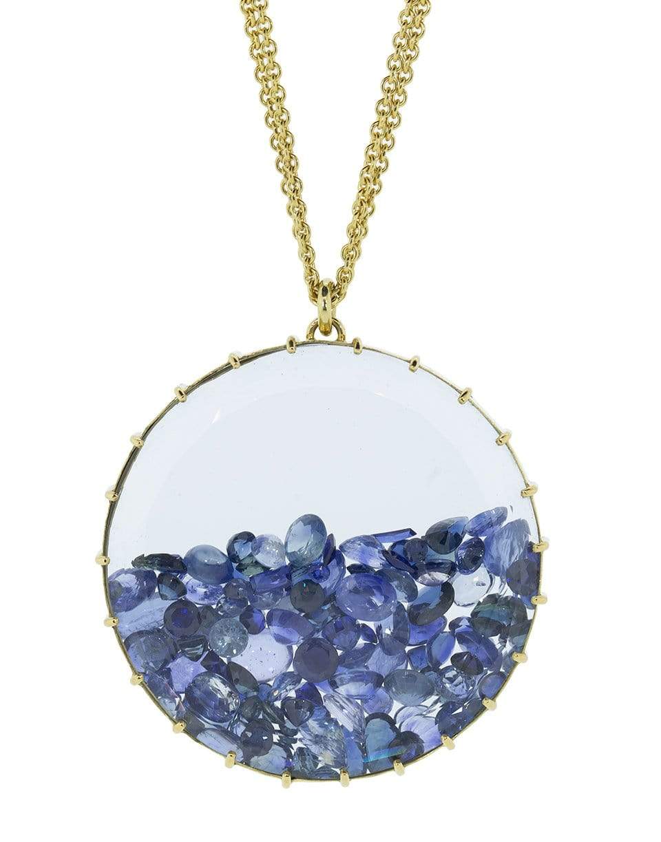 RENEE LEWIS-Blue Sapphire Shake Necklace-YELLOW GOLD